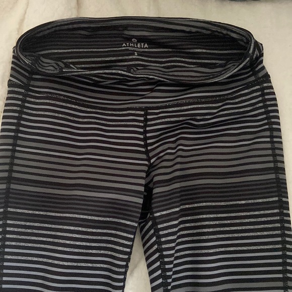 Athleta chaturanga tight black striped leggings - Picture 3 of 4
